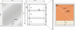 Style Line Зеркальный шкаф Квартет 70 L – фотография-2